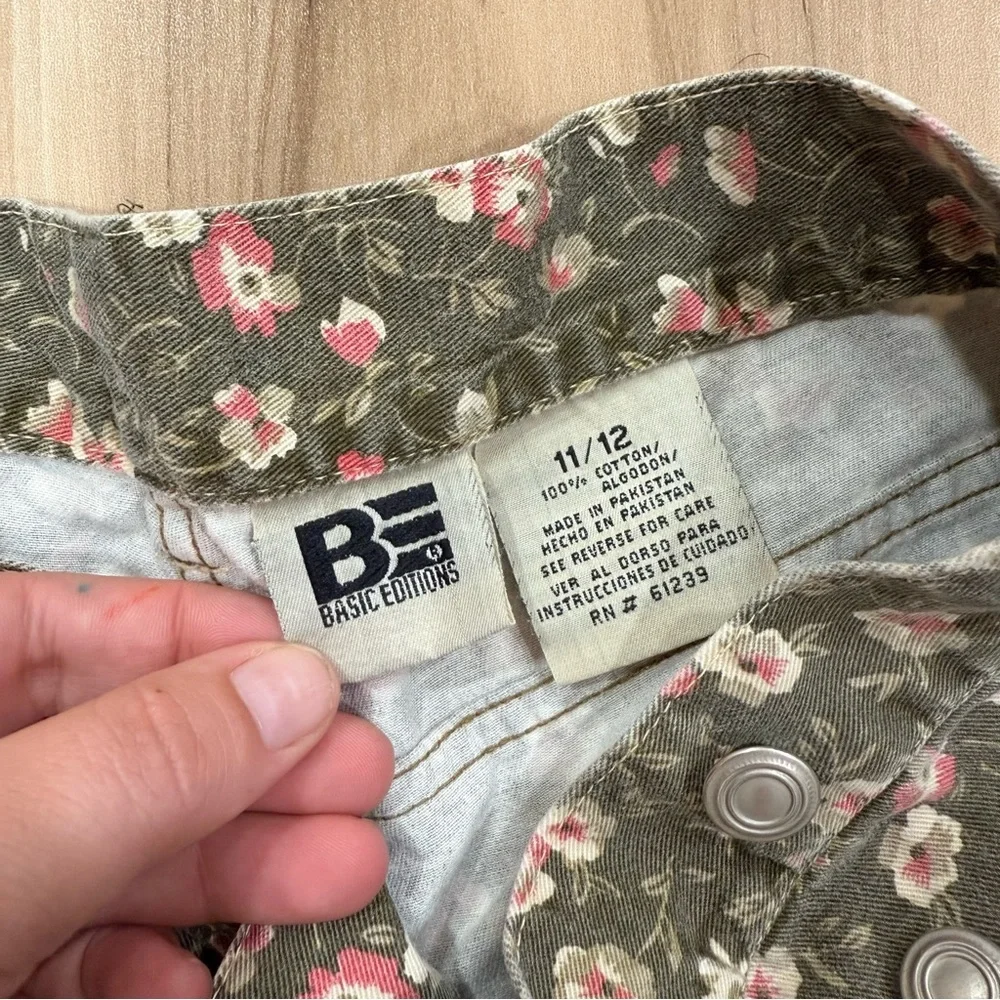 Vintage Green Floral Skort - Basic Editions - Picture 2 of 8